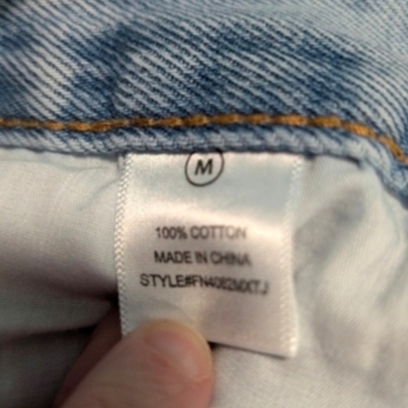 Fashion Nova Light Blue Denim Distressed Maxi Skirt - Picture 8 of 9